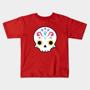 Sugar skull flower Kids T-Shirt